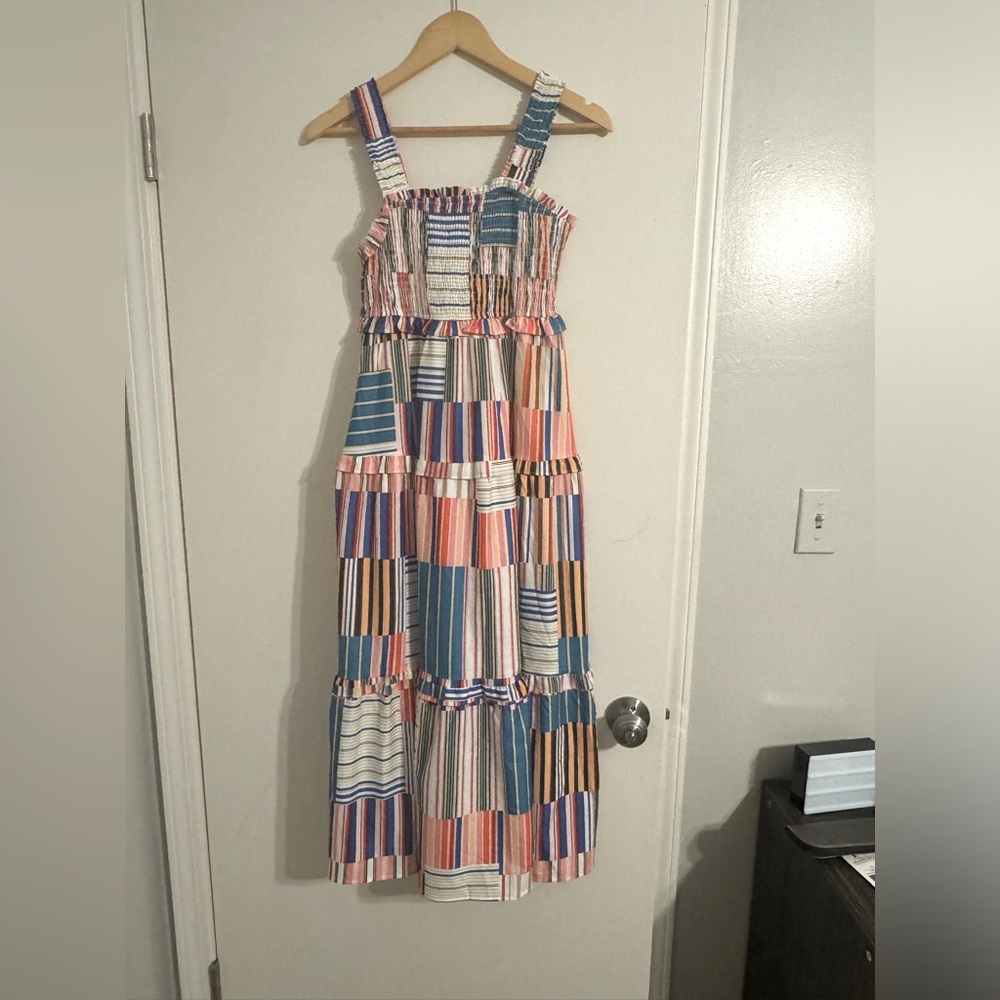Summer color blocking - swing dress